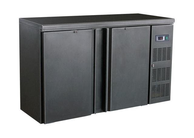 CombiSteel Barkoelkast | 350L | Zwart | Geforceerd | 1462x51, Witgoed en Apparatuur, Koelkasten en IJskasten, Ophalen of Verzenden