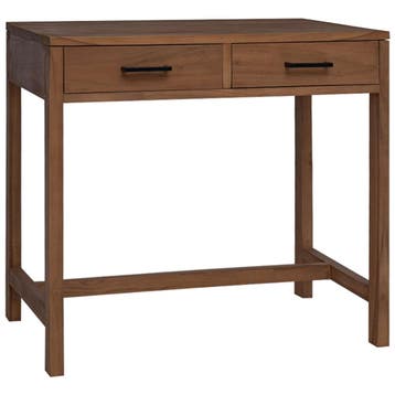 vidaXL Bureau met lades Naturel Massief Teakhout 80 x 50 x, Verzenden, Nieuw