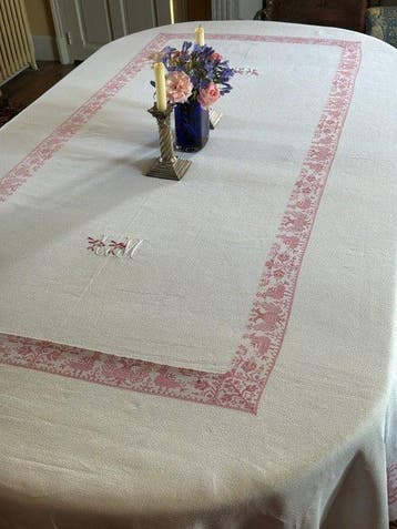 Late 19e eeuw of vroege 20e eeuw damast, jacquard-linnen