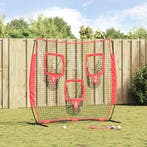 vidaXL Honkbaloefennet Zwart 214,5 x 89,5 x 181 cm Polyester, Sport en Fitness, Honkbal en Softbal, Verzenden, Nieuw