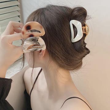 Chique Acetate Haarklem met Metaal - Medium, Stijlvol voor D
