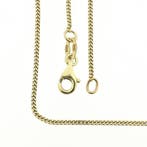 Gouden dunne gourmetschakel ketting, Ophalen of Verzenden, Gebruikt, Overige kleuren, Goud