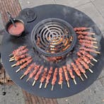 BLISS Plancha Ø100– Extra dik cortenstale basis (4–5 mm), Verzenden, Nieuw, BLISS Holten B.V., Met accessoires