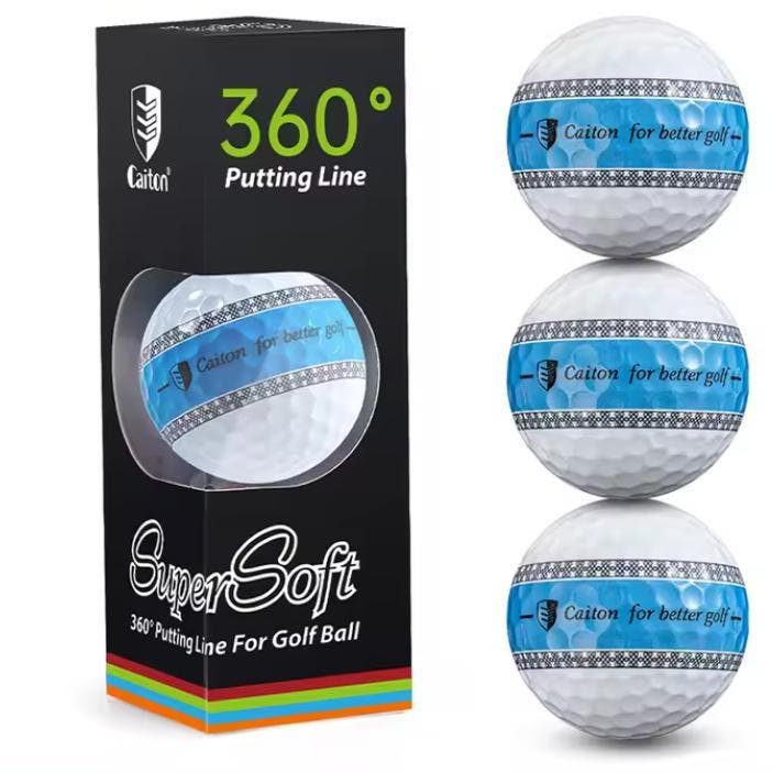 3-Laags PU Golfballen – Putter met 360° Uitlijningslijn, Sport en Fitness, Golf, Nieuw, Verzenden