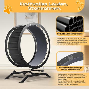 Katten loopwiel - Looprad voor kat - Kattenwiel - Zwart - GT, Verzenden, Zo goed als nieuw