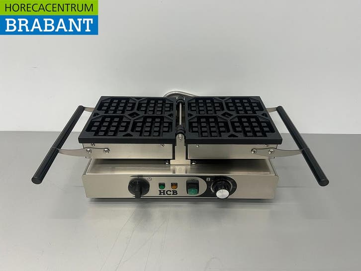 HCB RVS Kantelbare wafelijzer met timer 230V Horeca, Zakelijke goederen, Horeca | Keukenapparatuur, Nieuw in verpakking, Ophalen of Verzenden
