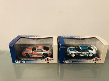 Ebbro 1:43 - Modelauto (2) - 2x Toyota Supra, 2016 JGTC 2003, Nieuw