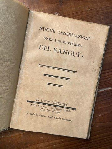 Felice Fontana - Nuove osservazioni sopra i globetti rossi