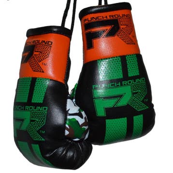 Punch Round Mini Carhanger Bokshandschoenen Zwart Groen Oran, Ophalen of Verzenden, Nieuw