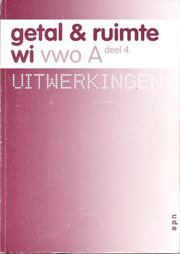 Getal en Ruimte A VWO deel 4 Uitwerkingen, Boeken, Verzenden, Nieuw