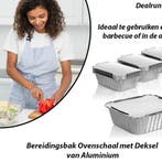 12 Stuks Bereidingsbak Ovenschaal met Deksel van Aluminium, Verzenden, Nieuw