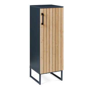 Badkamerkast Svanes 30x30x90 cm donkergrijs en naturel [en.c, Verzenden, Nieuw