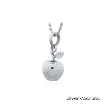 925 zilveren massieve appel kettinghanger, Verzenden, Nieuw, Zilver