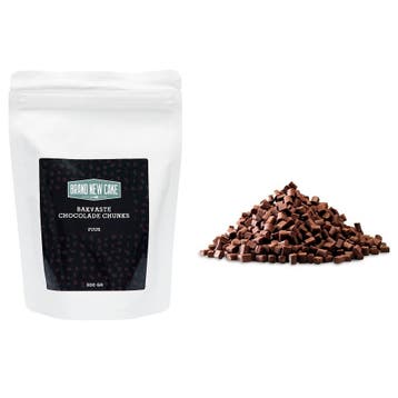 BrandNewCake Bakvaste Chocolade Chunks Puur 300g, Verzenden, Nieuw