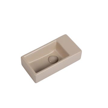 Fontein Mia 40.5x20x10.5cm mat beige inclusief afvoerplug, Verzenden, Nieuw