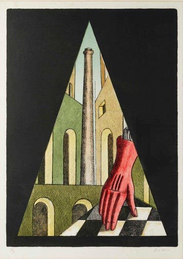 Giorgio De Chirico (1888-1978) - Il guanto (Il guanto rosso)