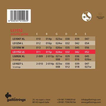 Galli LS1152 Phosphor Bronze Akoestische Gitaar Snaren Light, Ophalen of Verzenden, Nieuw