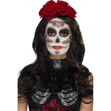 Day of the Dead schmink set Glamour skelet - Schmink, Hobby en Vrije tijd, Feestartikelen, Verzenden, Nieuw