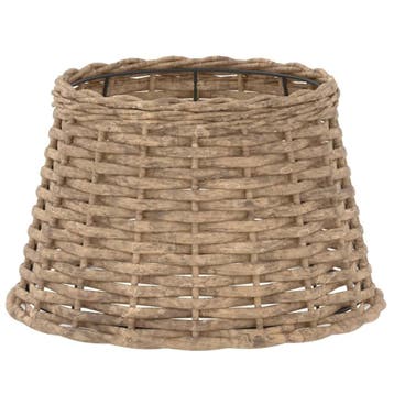 Lampenkap Wicker 38cm | Retourdeal 45% Korting, Ophalen of Verzenden, Zo goed als nieuw, Bruin, Rond