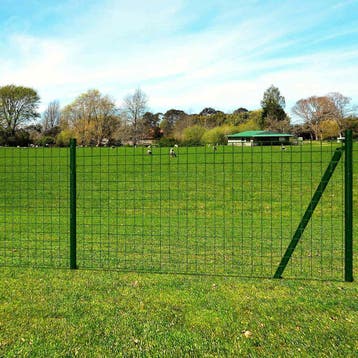 vidaXL Euro hek 25x1 m staal groen, Verzenden, Nieuw, IJzer, 1 tot 2 meter