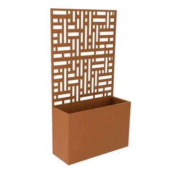 Tuinscherm Bernalda met plantenbak op wielen 146x83x31 cm br, Verzenden, Nieuw