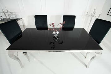 Elegante design eettafel MODERN BAROK 180cm zwart, Huis en Inrichting, Tafels | Eettafels, Ophalen of Verzenden, Nieuw