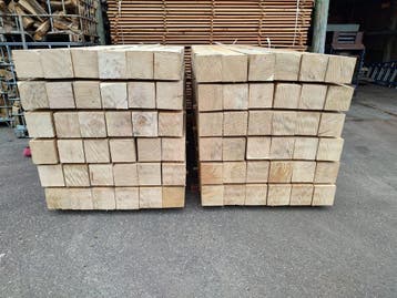 Eiken Balken: 15x15, 20x20, 25x25 en Maatwerk, Tuin en Terras, Palen, Balken en Planken, Nieuw, 250 cm of meer, Palen, Hardhout