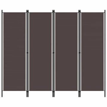 vidaXL Kamerscherm met 4 panelen 200x180 cm bruin, Huis en Inrichting, Verzenden, Nieuw