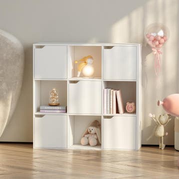 Kinderkast Ljunshund 90x90x30 cm wit [en.casa], Verzenden, Nieuw
