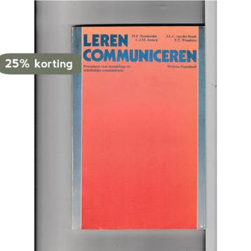 Leren communiceren - M. F. Steehouder 9789001432386, Verzenden, Gelezen, M. F. Steehouder