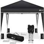 Partytent - Opvouwbaar - 3x3 m - Paviljoen - Easy up - Zwart, Verzenden, Zo goed als nieuw