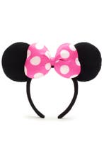 Haarband Mouse Roze Grote Strik Polkadots Minnie Diadeem Mui, Ophalen of Verzenden, Nieuw, Carnaval, Accessoires
