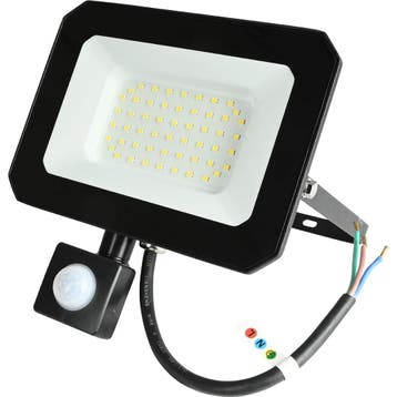 Hofftech Platte LED straler 50 W met sensor, 5000 lm en I..., Ophalen of Verzenden, Nieuw
