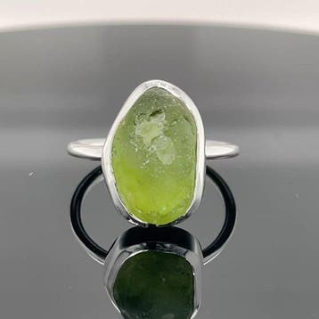 Zilver - Ring - Natuurlijke peridoot