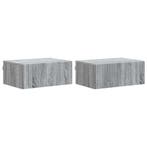 vidaXL Wandbeugel Bedkast 2 pcs Grijs sonoma 49 x 34,5 x 20, Minder dan 45 cm, Verzenden, Nieuw, Minder dan 55 cm