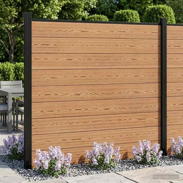 vidaXL Hek set 175 x 186 cm WPC en Aluminium Bruin, Tuin en Terras, Verzenden, Nieuw, Aluminium