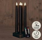 Ledkaarsenset wax 3d oplaadbaar zwart met afstandsbediening, Ophalen of Verzenden, Nieuw
