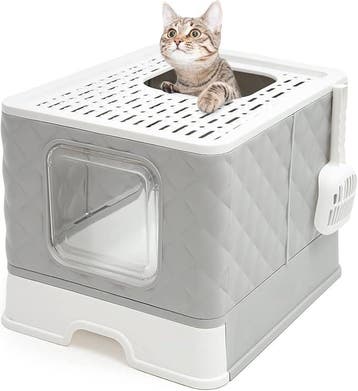 Kattenbak met ruitvormig design, grote opvouwbare kattenbak, Dieren en Toebehoren, Katten-accessoires, Verzenden, Nieuw