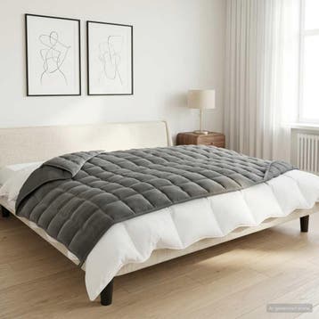 vidaXL Verzwaringsdeken Antraciet 120 x 180 cm 5 kg 100%, Huis en Inrichting, Slaapkamer | Beddengoed, Verzenden, Nieuw