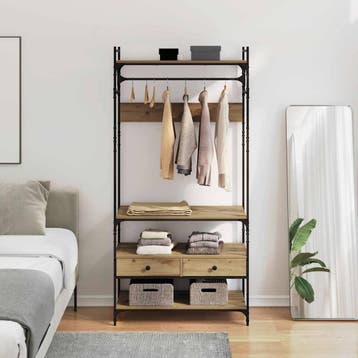 vidaXL Kledingkast artisanaal eikenkleurig 89 x 39 x 184.5, Verzenden, Nieuw