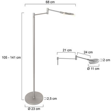 Steinhauer vloerlamp Turound 3081ST 2dekansje, Huis en Inrichting, Lampen | Vloerlampen, Ophalen, Nieuw, Overige materialen, Modern