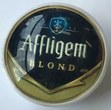 Occasion - Ronde taplens Affligem blond bol 69 mmø, Verzenden