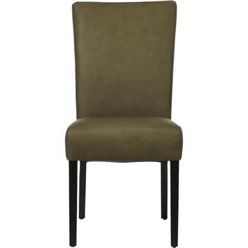 Leren eetkamerstoel Just - Rancho Green (olijf/groen) -, Overige kleuren, Bohemian, Eigentijds, Klassiek, Retro, Romantisch, Scandinavisch