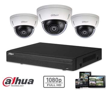 Dahua Full HD-CVI kit 3x dome 2 Megapixel, Ophalen of Verzenden, Nieuw