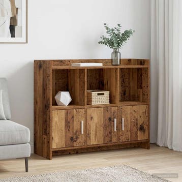 vidaXL Dressoir Oud hout 98,5 x 33 x 80 cm Bewerkt hout, Verzenden, Nieuw, Overige houtsoorten, Minder dan 50 cm