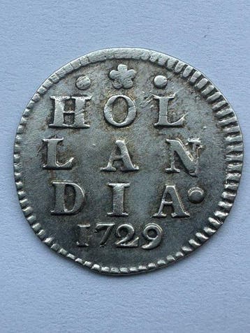 Nederland, Holland 2 Stuivers of Dubbele Wapenstuivers 1729, Postzegels en Munten, Munten | Nederland