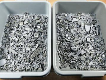 Lego - geen serie - Partij van 2,0 kg lichtgrijze onderdelen, Nieuw