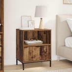 vidaXL Nachtkastje met lade Oud hout 49 x 36 x 61 cm Bewerkt, Minder dan 45 cm, Verzenden, Nieuw, 55 tot 70 cm