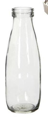 Glas vaas Fles Glas voor schelpen of bloemen Ø7 h.21 cm excl, Ophalen of Verzenden, Nieuw