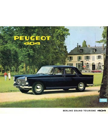 1963 PEUGEOT 404 SEDAN BROCHURE FRANS, Boeken, Nieuw, Peugeot, Author